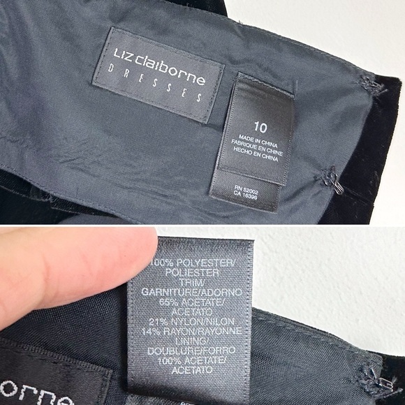 Liz Claiborne Vintage Black Sweetheart Dress - Picture 5 of 10